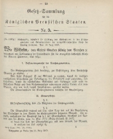 Gesetz-Sammlung für die Königlichen Preussischen Staaten, 13. März 1906, nr. 5.