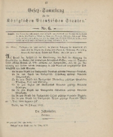 Gesetz-Sammlung für die Königlichen Preussischen Staaten, 14. März 1906, nr. 6.