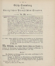 Gesetz-Sammlung für die Königlichen Preussischen Staaten, 29. März 1906, nr. 10.