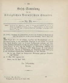 Gesetz-Sammlung für die Königlichen Preussischen Staaten, 27. April 1906, nr. 18.