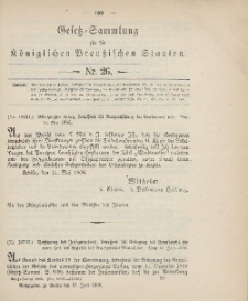 Gesetz-Sammlung für die Königlichen Preussischen Staaten, 21. Juni 1906, nr. 26.
