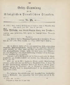 Gesetz-Sammlung für die Königlichen Preussischen Staaten, 28. Juni 1906, nr. 28.