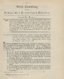 Gesetz-Sammlung für die Königlichen Preussischen Staaten, 27. Januar 1903, nr. 2.