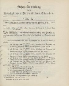Gesetz-Sammlung für die Königlichen Preussischen Staaten, 22. Mai 1903, nr. 15.