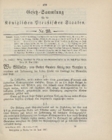 Gesetz-Sammlung für die Königlichen Preussischen Staaten, 22. Juni 1903, nr. 20.