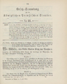 Gesetz-Sammlung für die Königlichen Preussischen Staaten, 3. Juli 1903, nr. 21.