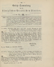 Gesetz-Sammlung für die Königlichen Preussischen Staaten, 17. Juli 1903, nr. 22.