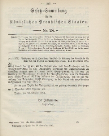 Gesetz-Sammlung für die Königlichen Preussischen Staaten, 14. November 1903, nr. 28.