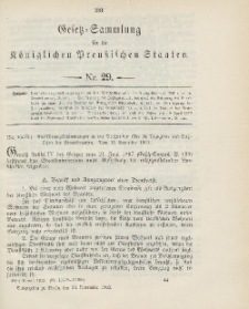 Gesetz-Sammlung für die Königlichen Preussischen Staaten, 26. November 1903, nr. 29.