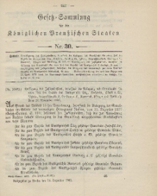 Gesetz-Sammlung für die Königlichen Preussischen Staaten, 14. Dezember 1903, nr. 30.
