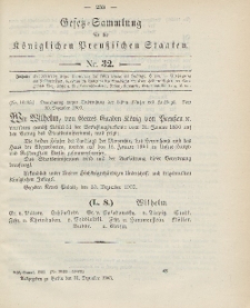 Gesetz-Sammlung für die Königlichen Preussischen Staaten, 31. Dezember 1903, nr. 32.