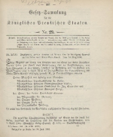 Gesetz-Sammlung für die Königlichen Preussischen Staaten, 30. Juni 1906, nr. 29.