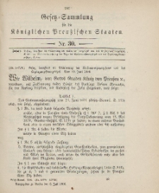 Gesetz-Sammlung für die Königlichen Preussischen Staaten, 6. Juli 1906, nr. 30.
