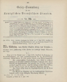 Gesetz-Sammlung für die Königlichen Preussischen Staaten, 11. Juli 1906, nr. 32.