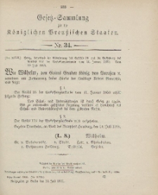 Gesetz-Sammlung für die Königlichen Preussischen Staaten, 23. Juli 1906, nr. 34.