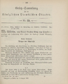 Gesetz-Sammlung für die Königlichen Preussischen Staaten, 10. August 1906, nr. 35.