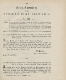 Gesetz-Sammlung für die Königlichen Preussischen Staaten, 21. September 1906, nr. 40.
