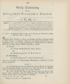 Gesetz-Sammlung für die Königlichen Preussischen Staaten, 5. Dezember 1906, nr. 43.