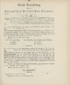 Gesetz-Sammlung für die Königlichen Preussischen Staaten, 30. November 1906, nr. 44.