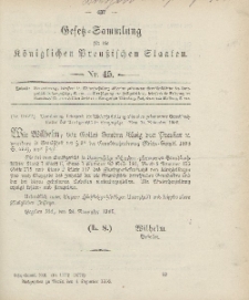 Gesetz-Sammlung für die Königlichen Preussischen Staaten, 4. Dezember 1906, nr. 45.