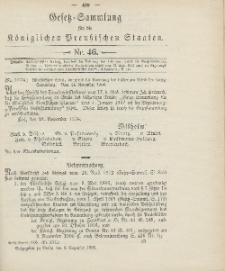 Gesetz-Sammlung für die Königlichen Preussischen Staaten, 8. Dezember 1906, nr. 46.