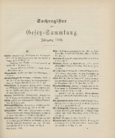 Gesetz-Sammlung für die Königlichen Preussischen Staaten (Sachregister), 1906