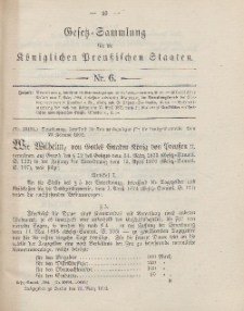 Gesetz-Sammlung für die Königlichen Preussischen Staaten, 22. März 1904, nr. 6.