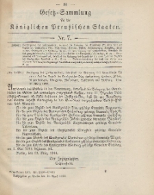 Gesetz-Sammlung für die Königlichen Preussischen Staaten, 14. April 1904, nr. 7.