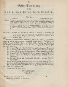 Gesetz-Sammlung für die Königlichen Preussischen Staaten, 14. April 1904, nr. 7.
