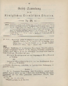 Gesetz-Sammlung für die Königlichen Preussischen Staaten, 25. Mai 1904, nr. 10.