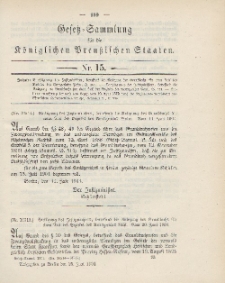 Gesetz-Sammlung für die Königlichen Preussischen Staaten, 25. Juni 1904, nr. 15.