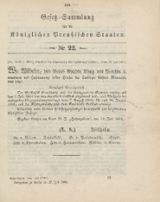 Gesetz-Sammlung für die Königlichen Preussischen Staaten, 27. Juli 1904, nr. 22.