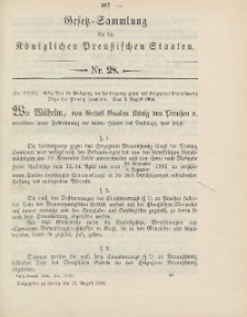 Gesetz-Sammlung für die Königlichen Preussischen Staaten, 24. August 1904, nr. 28.