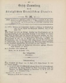Gesetz-Sammlung für die Königlichen Preussischen Staaten, 13. Oktober 1904, nr. 36.
