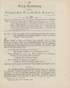 Gesetz-Sammlung für die Königlichen Preussischen Staaten, 5. November 1904, nr. 37.