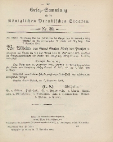 Gesetz-Sammlung für die Königlichen Preussischen Staaten, 17. November 1904, nr. 39.