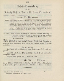 Gesetz-Sammlung für die Königlichen Preussischen Staaten, 13. Dezember 1904, nr. 40.