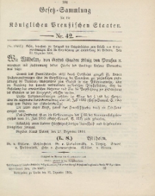Gesetz-Sammlung für die Königlichen Preussischen Staaten, 31. Dezember 1904, nr. 42.