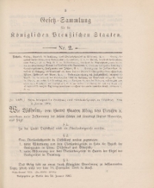 Gesetz-Sammlung für die Königlichen Preussischen Staaten, 24. Januar 1905, nr. 2.