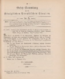 Gesetz-Sammlung für die Königlichen Preussischen Staaten, 27. Februar 1905, nr. 5.