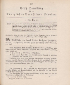 Gesetz-Sammlung für die Königlichen Preussischen Staaten, 17. Mai 1905, nr. 17.
