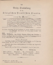 Gesetz-Sammlung für die Königlichen Preussischen Staaten, 30. Juni 1905, nr. 23.