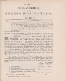 Gesetz-Sammlung f&uuml;r die K&ouml;niglichen Preussischen Staaten, 22. Juli 1905, nr. 26.