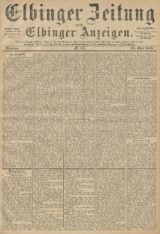 Elbinger Zeitung und Elbinger Anzeigen, Nr. 107 Dienstag 10. Mai 1887