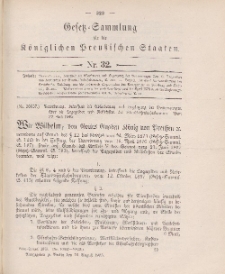 Gesetz-Sammlung für die Königlichen Preussischen Staaten, 16. August 1905, nr. 32.