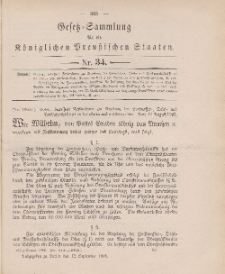 Gesetz-Sammlung für die Königlichen Preussischen Staaten, 12. September 1905, nr. 34.