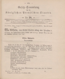 Gesetz-Sammlung für die Königlichen Preussischen Staaten, 13. Oktober 1905, nr. 38.
