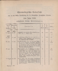 Gesetz-Sammlung für die Königlichen Preussischen Staaten (Chronologische Uebersicht), 1898