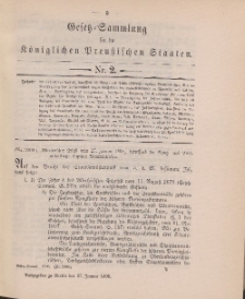Gesetz-Sammlung für die Königlichen Preussischen Staaten, 27. Januar 1898, nr. 2.