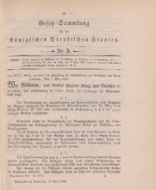 Gesetz-Sammlung für die Königlichen Preussischen Staaten, 17. März 1898, nr. 5.